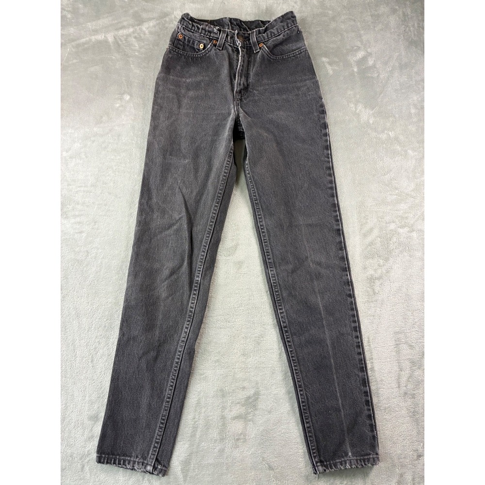 Vintage Levis 512 Slim Fit Tapered Leg Jeans Faded Black Made in USA 3 Med